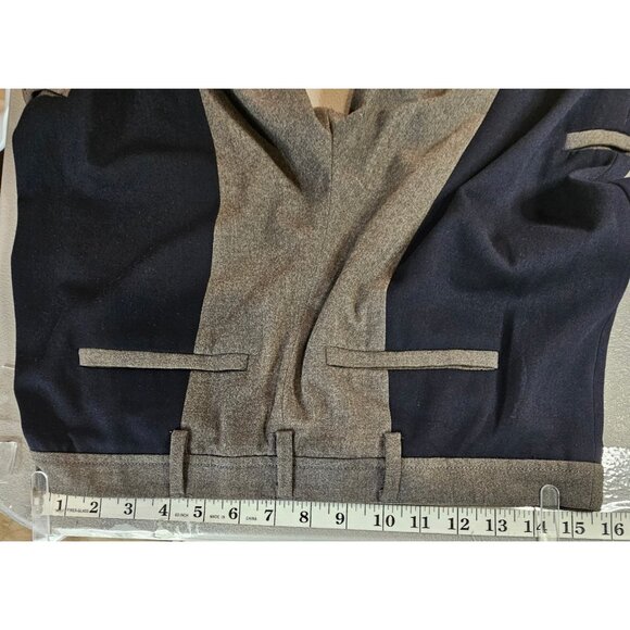 Anthropologie Womens 4 Leifsdottir Navy Gray Colorblock Pants - Picture 10 of 15